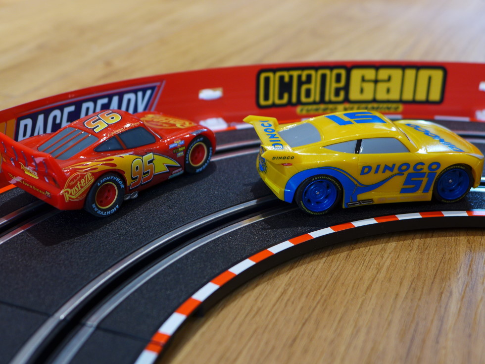 Carrera Go! cars on the track