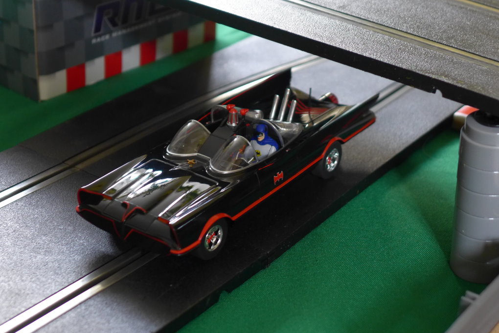 Scalextric Batmobile from 1960's Batman Television Series 1:32 Slot Race  Car C4175, Black & Orange